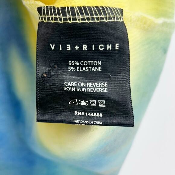 Vie + Riche For A Good Time Shirt Multi Color Mens Size Small Flaw - Picture 7 of 12